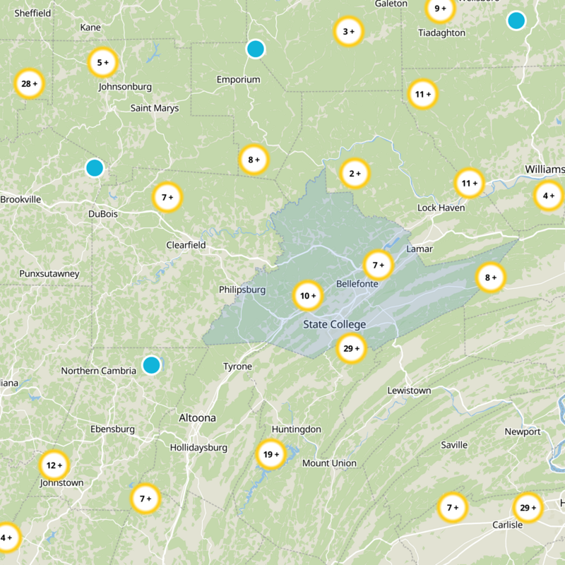 Centre County Static Map