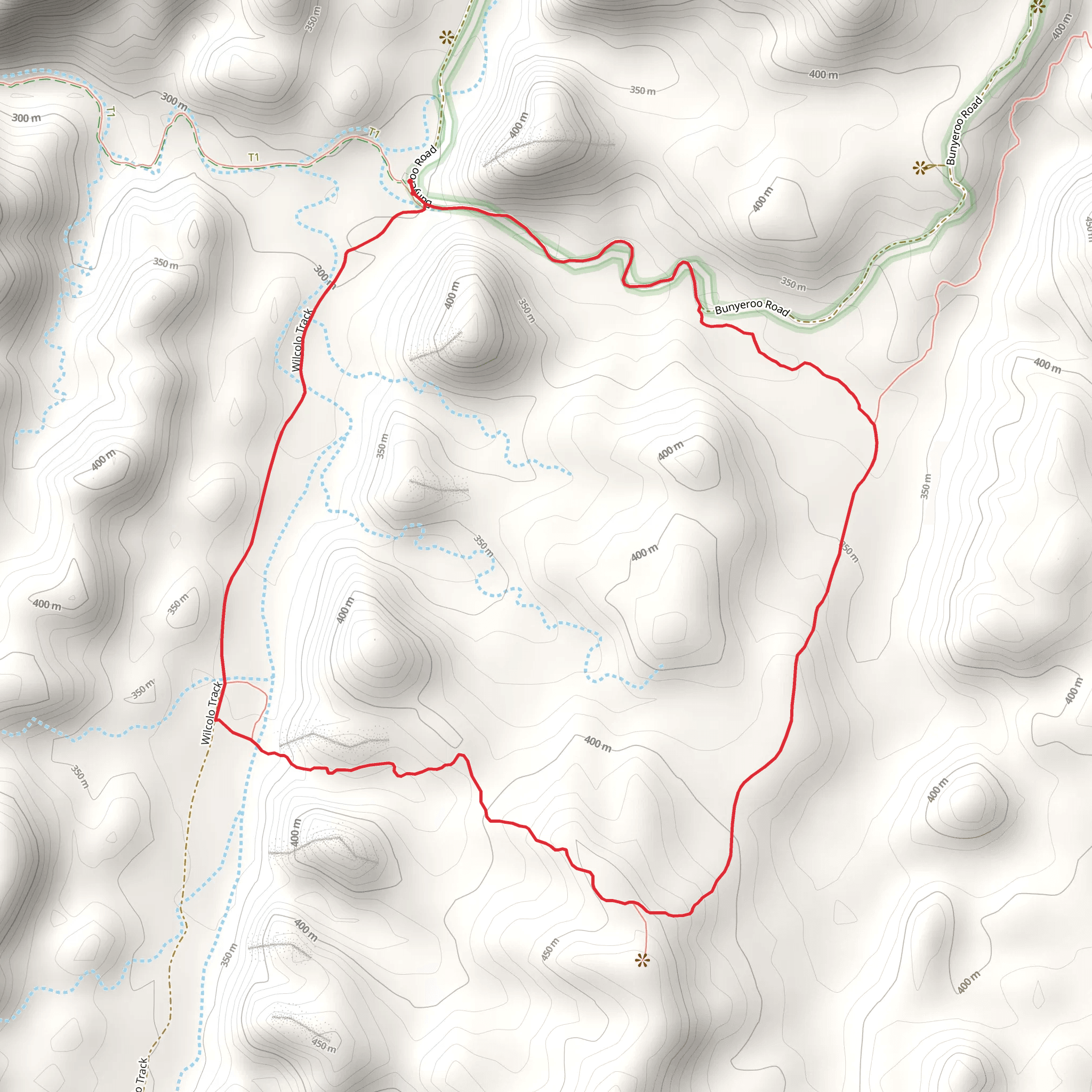 Bunyeroo and Wilcolo Creeks Walk mobile static map