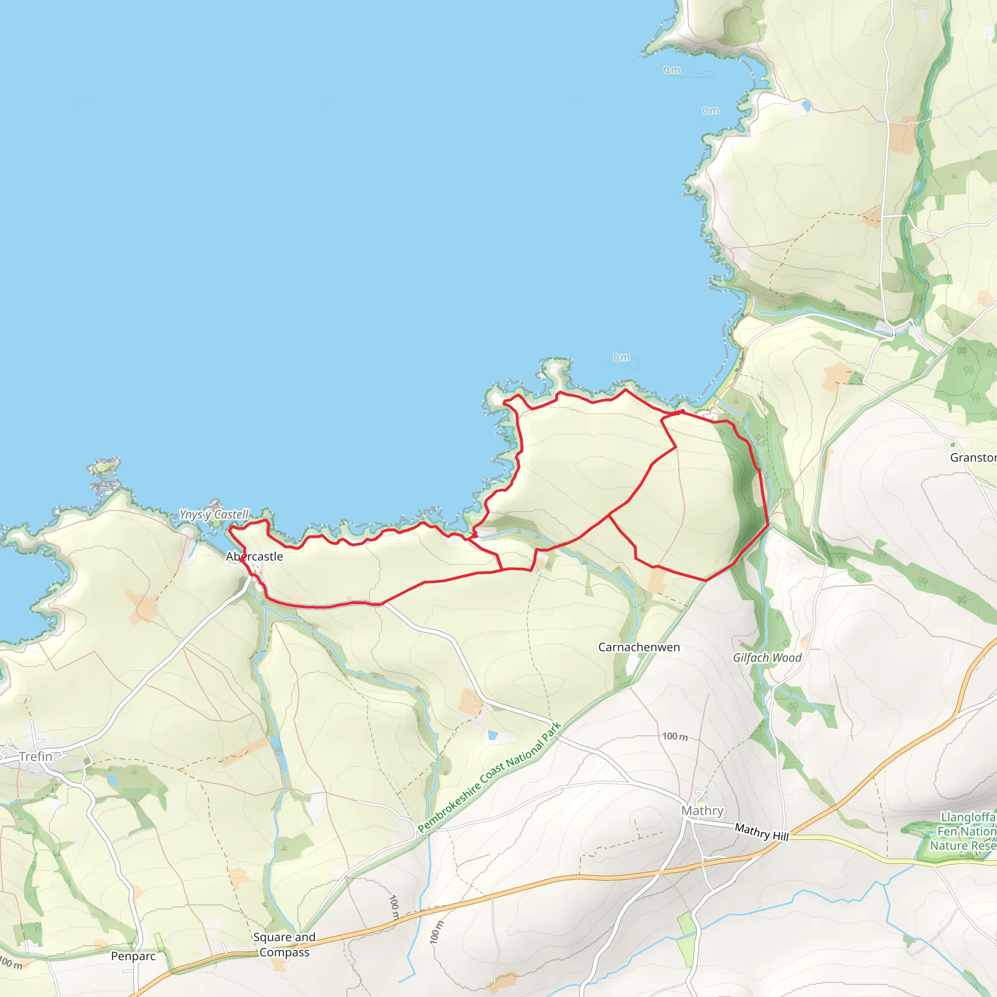 Abercastle - Aber Mawr mobile static map