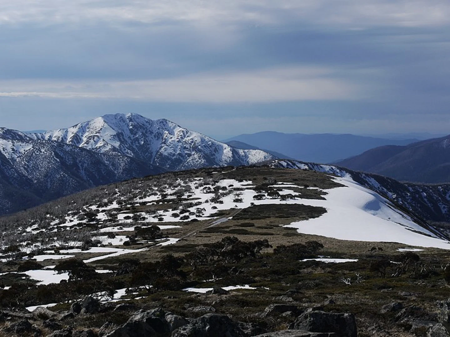 An image depicting the trail The Loch Walk at Mt Hotham and its surrounding area.
