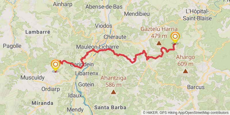 GR 78 - Sentier de Piémont stage 26 Map