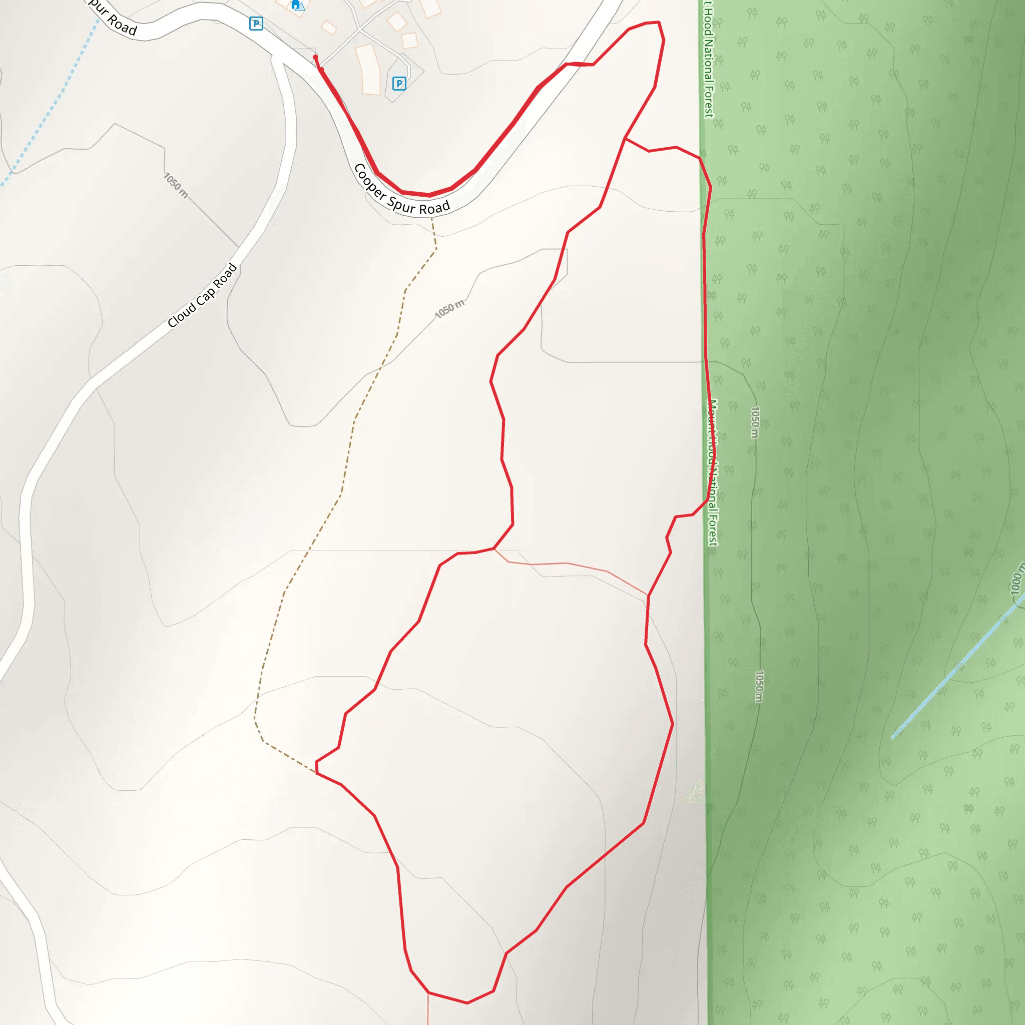 Cooper Spur Road Loop mobile static map