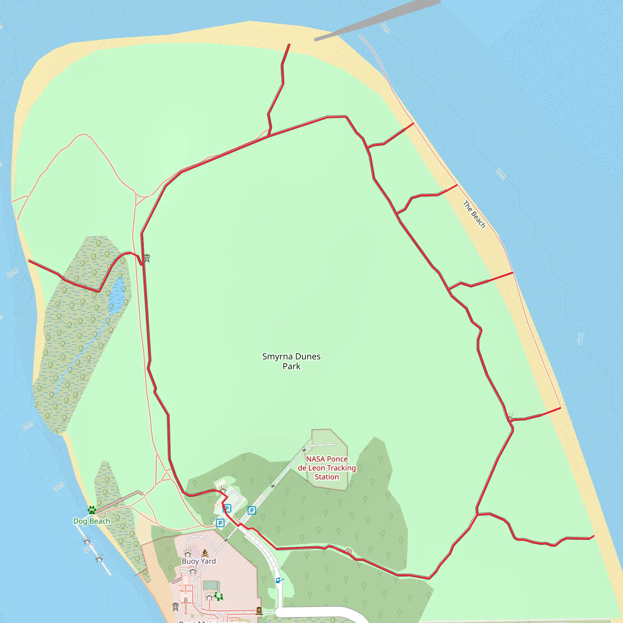 Smyrna Dunes Park Loop mobile static map