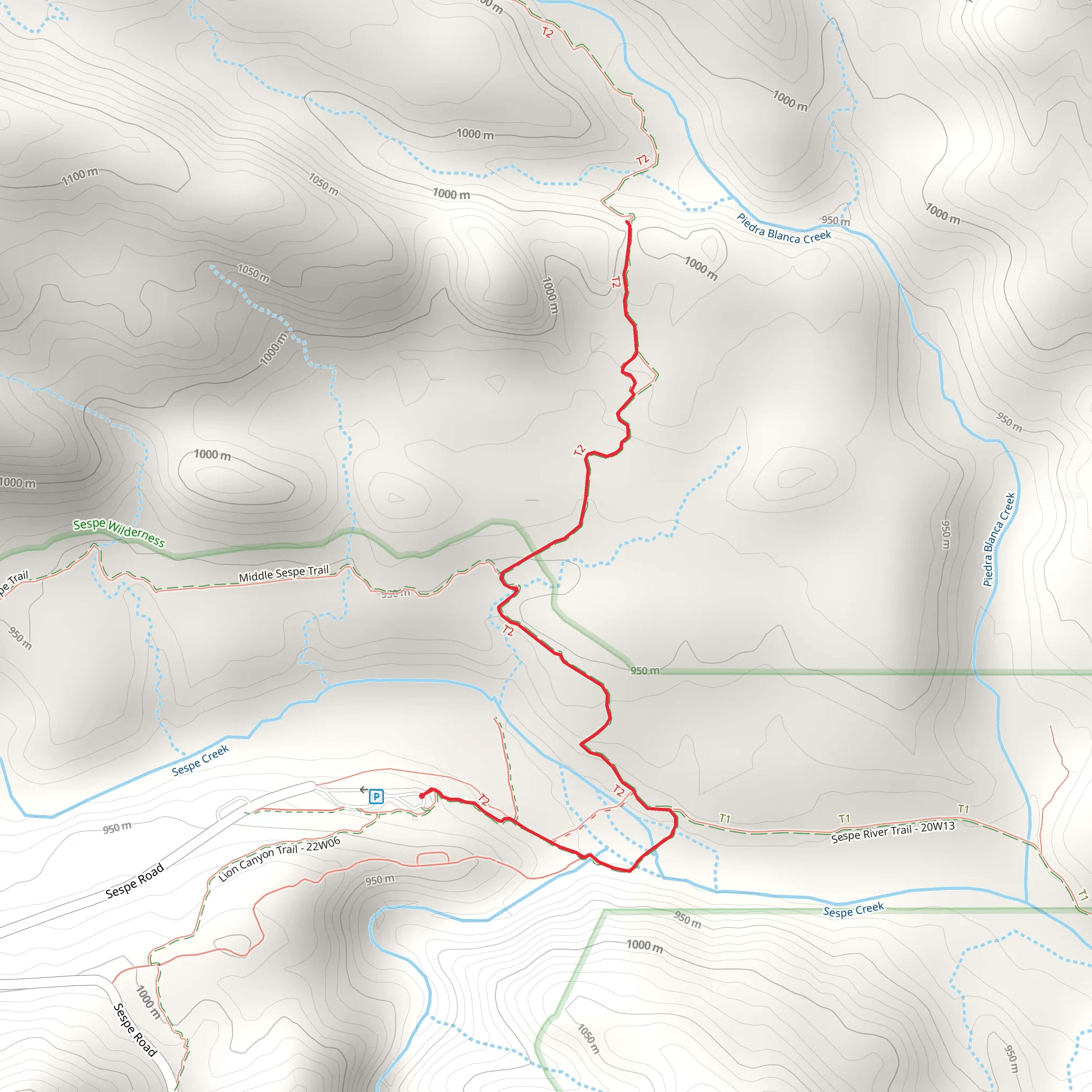 Gene Marshall-Piedra Blanca National Recreation Trail mobile static map