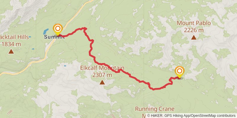 Continental Divide Trail - Montana And Idaho stage 77 Map