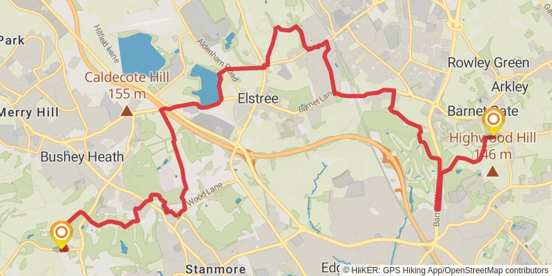 London Loop Trail stage 8 Map