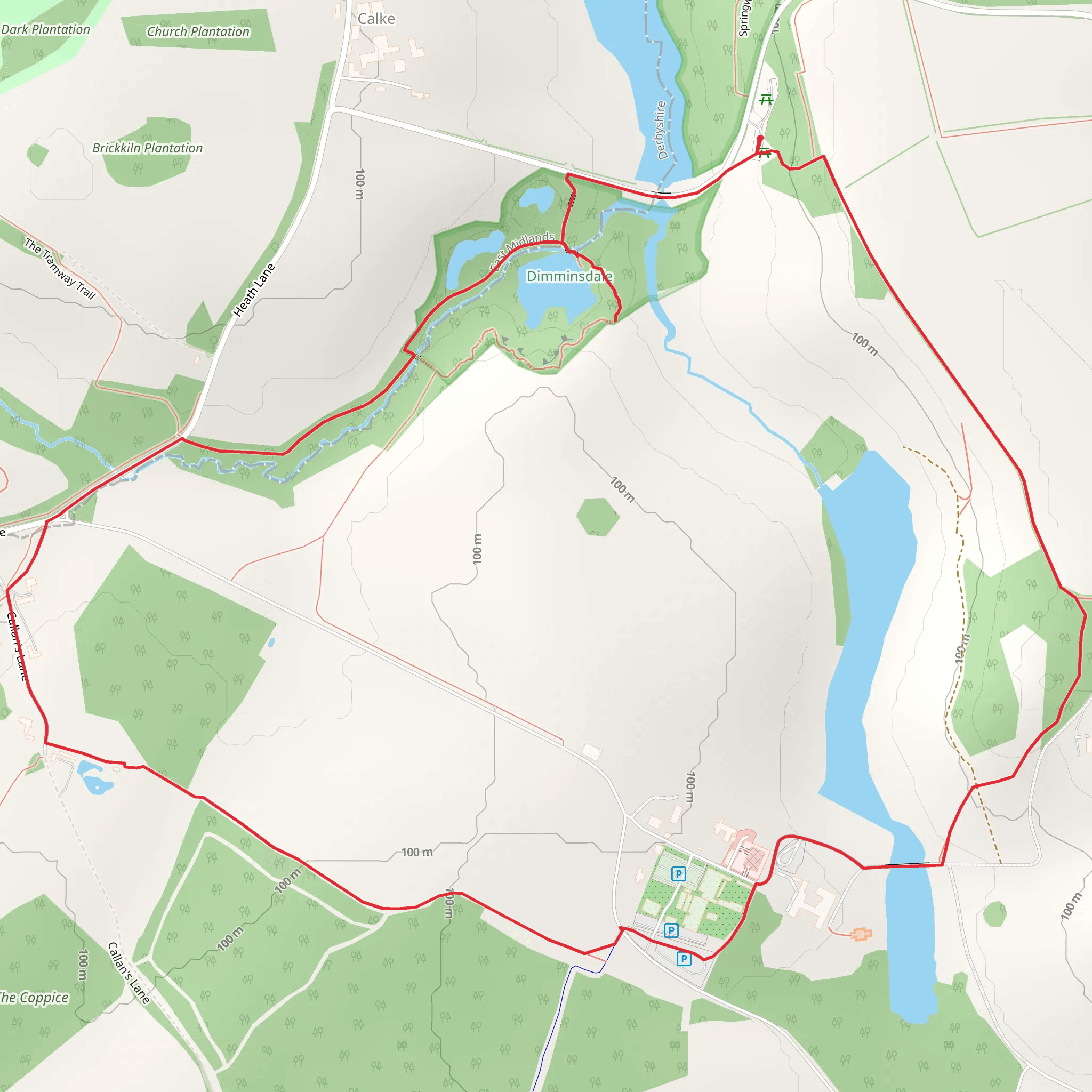Dimminsdale and Heath End Loop mobile static map