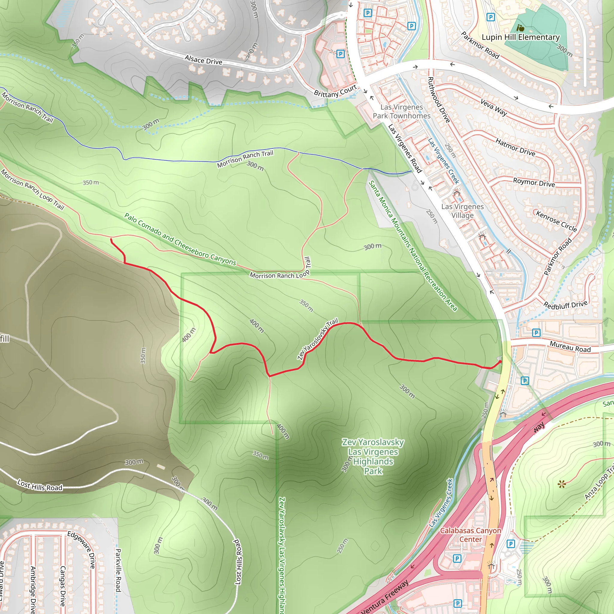 Zev Yaroslovsky Trail mobile static map