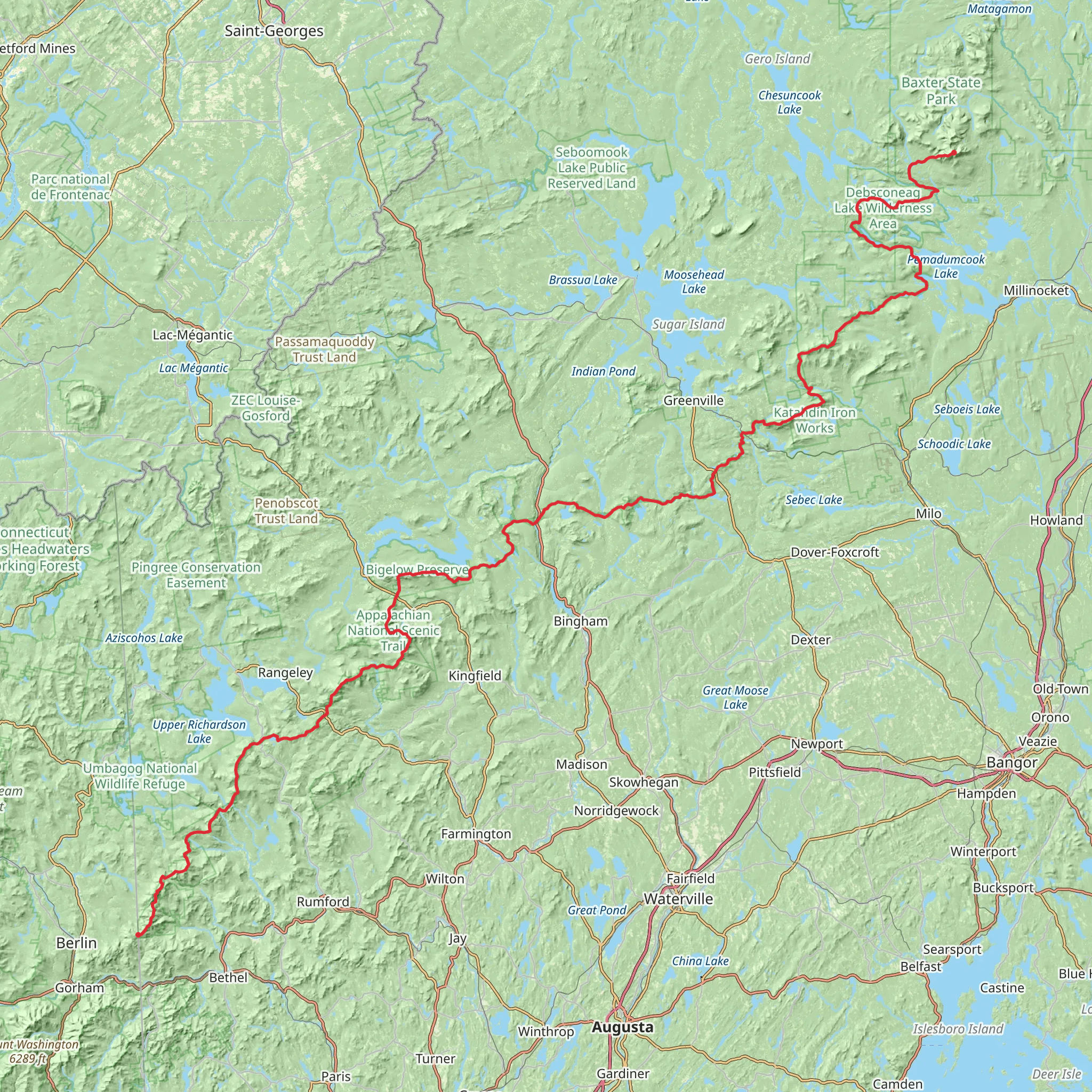 Appalachian Trail - Maine mobile static map