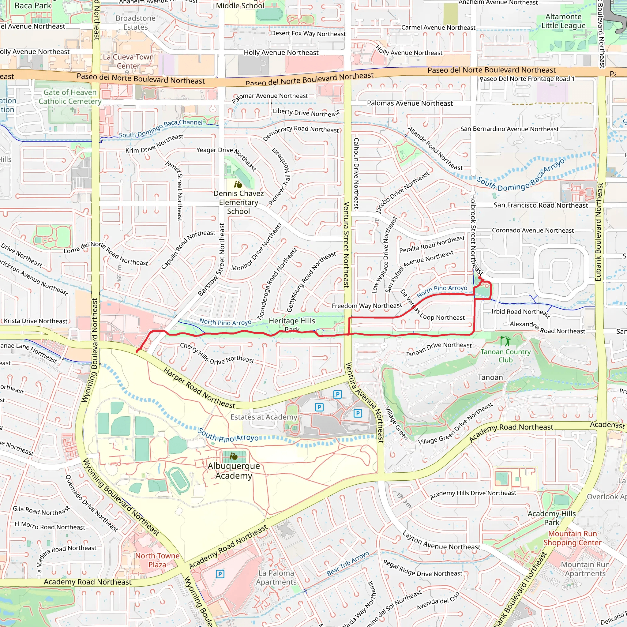 Quintessence Park and Raman Trail Loop mobile static map