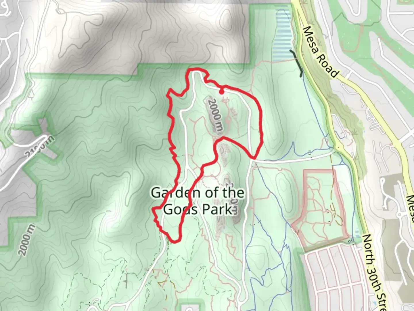 An image depicting the trail Garden of the Gods Park - Palmer Trail and its surrounding area.