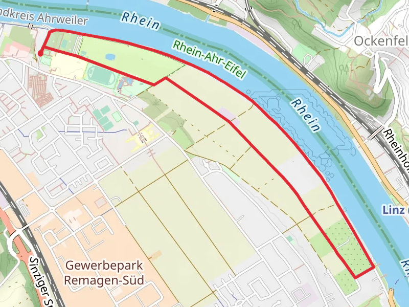 Rheinallee Loop mobile static map