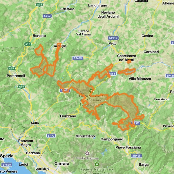 Appennino Tosco-Emiliano National Park mobile static map