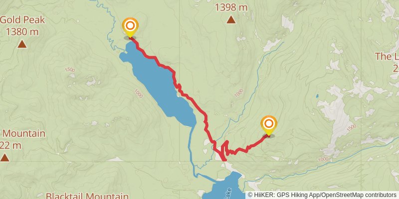 Pacific Northwest Trail stage 93 Map
