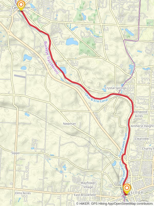 Canal Towpath Trail from Canal Fulton