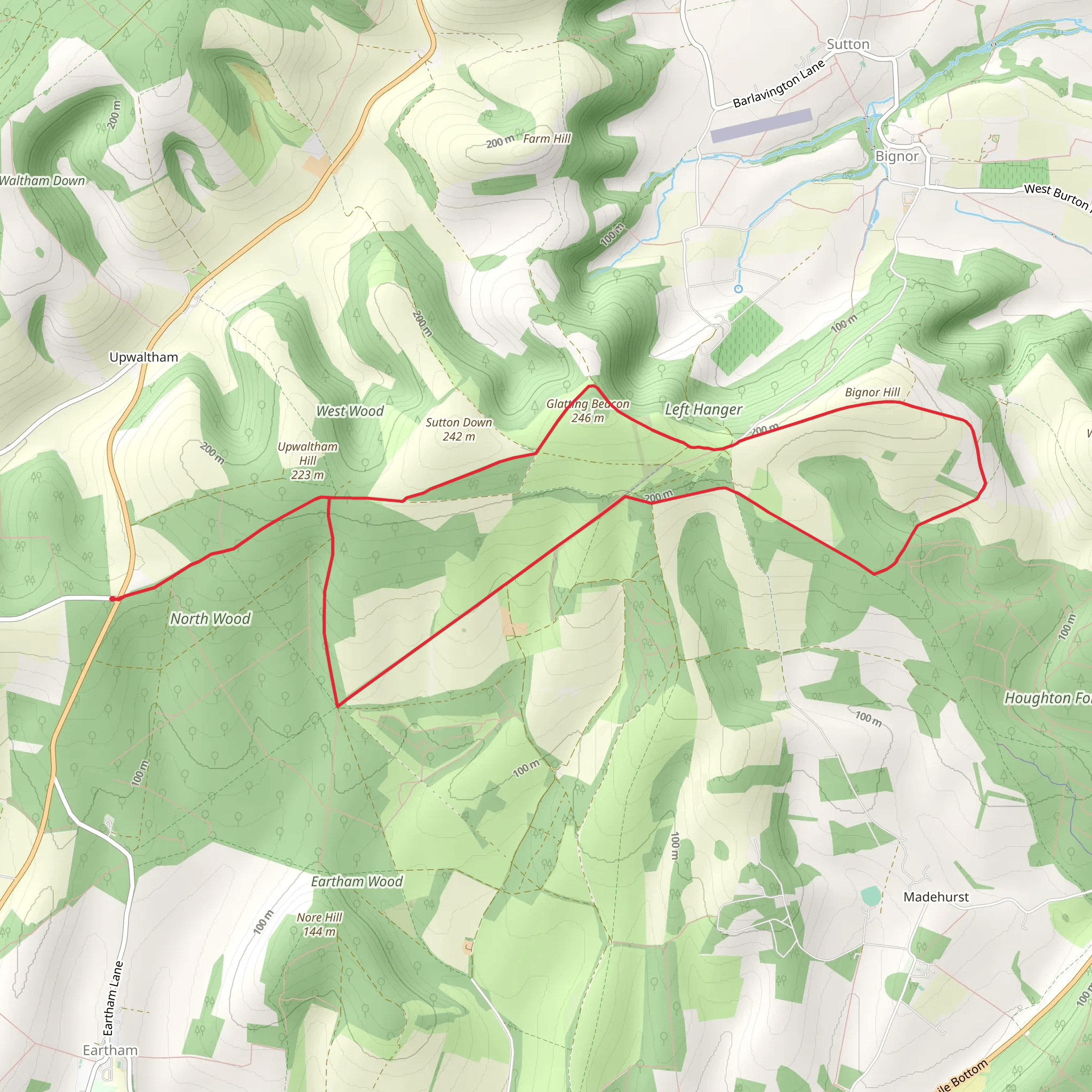 Glatting Beacon Loop from North Wood mobile static map