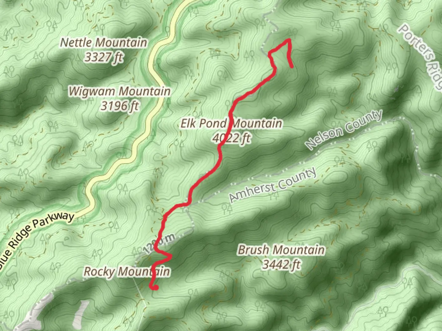 An image depicting the trail Lovingston Springs Trail and its surrounding area.