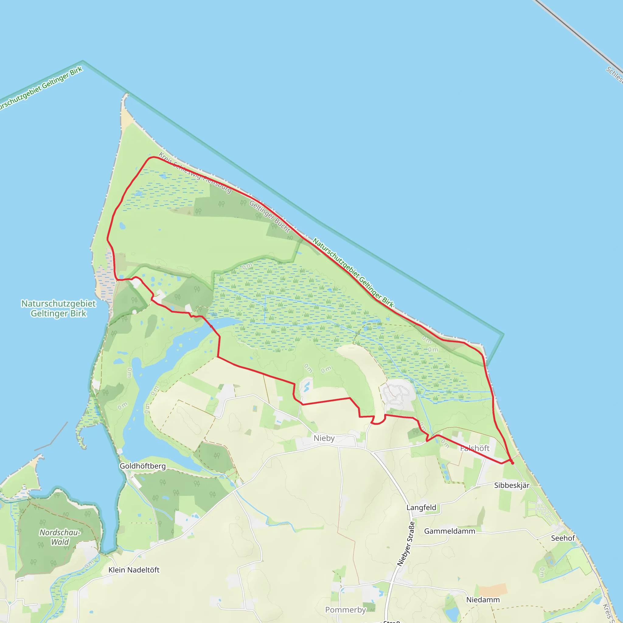 Birk-Nack and Meta Norgaardts Bruech via RinderWeg mobile static map