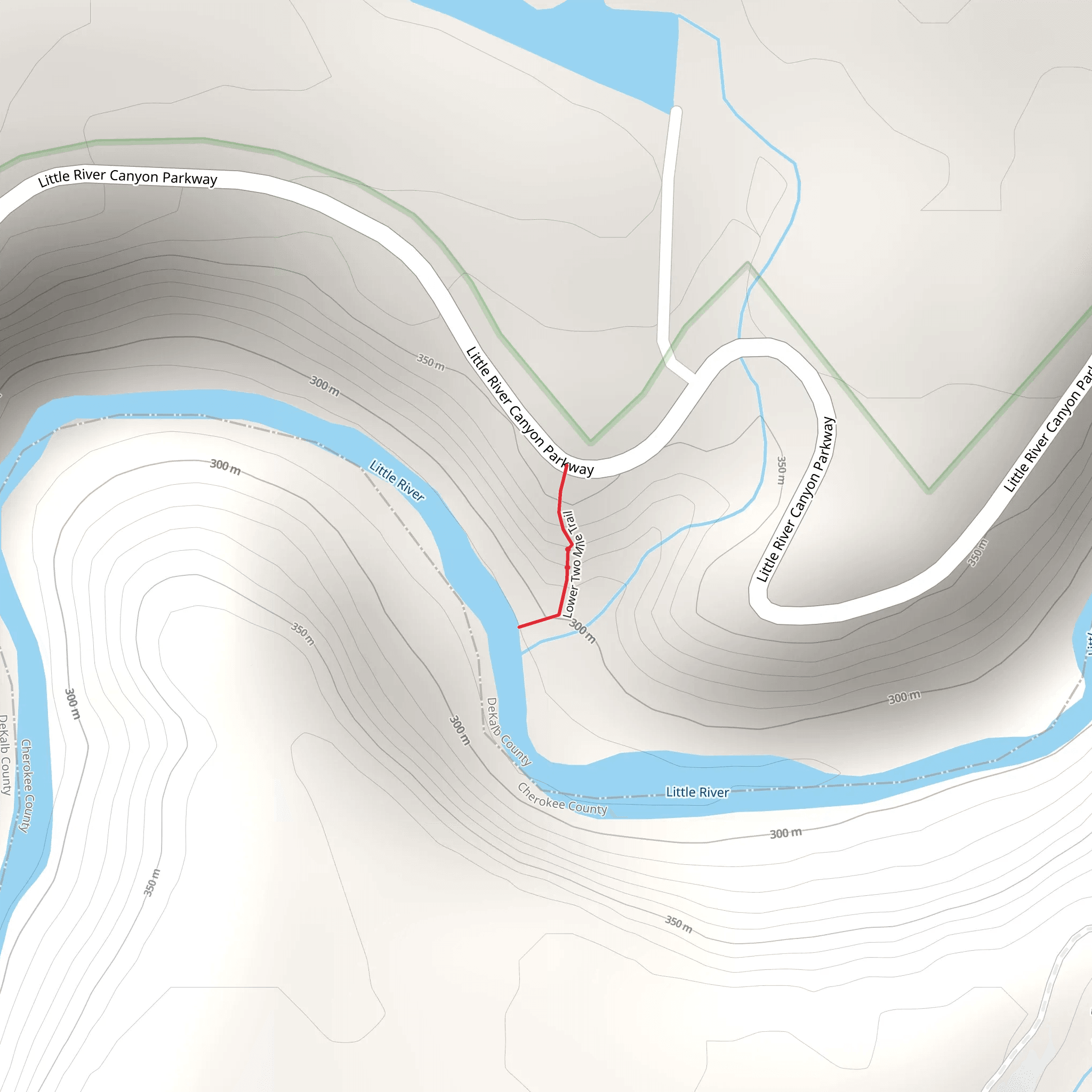 Lower Two Miles Trail mobile static map
