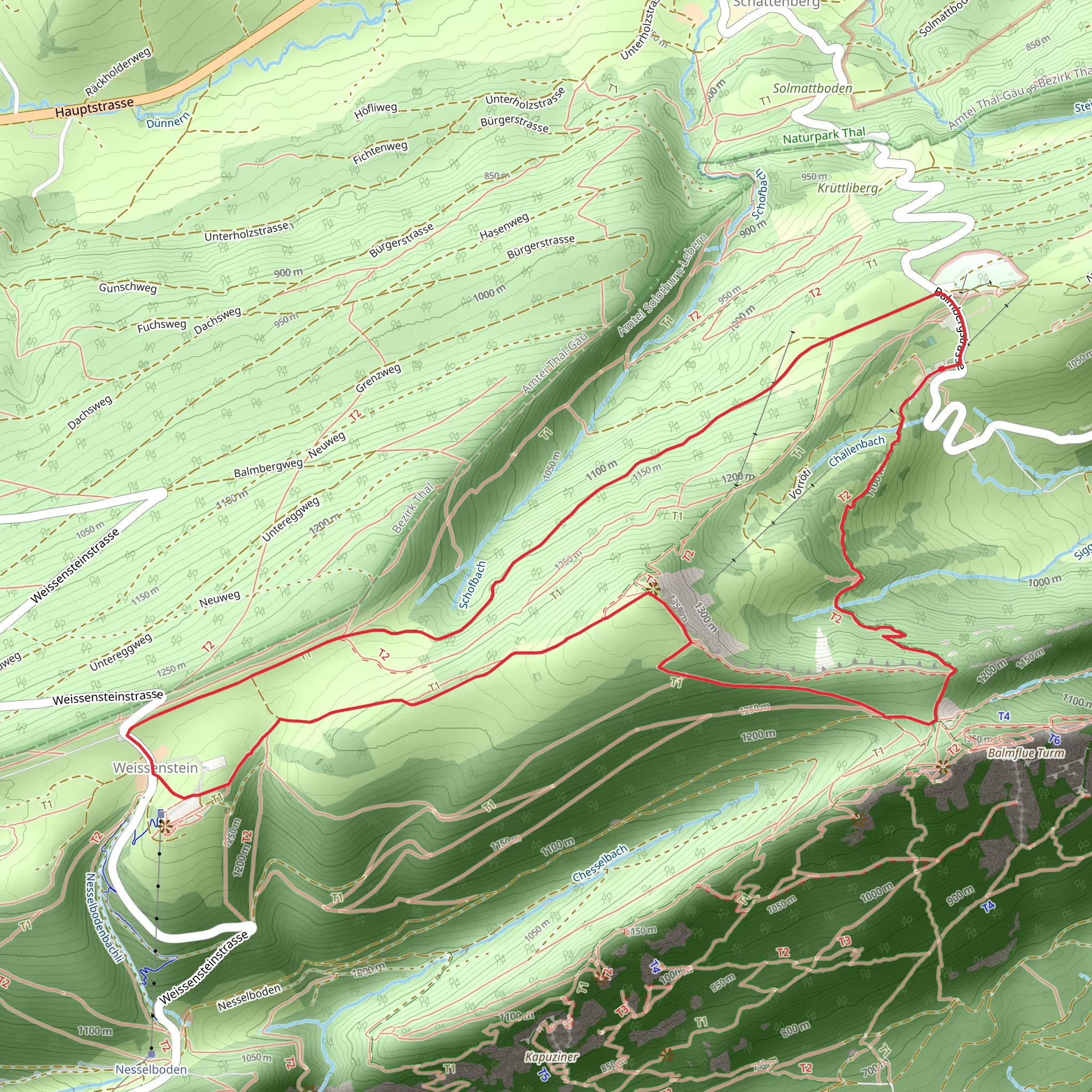 Balmberg - Röti Loop Trail mobile static map