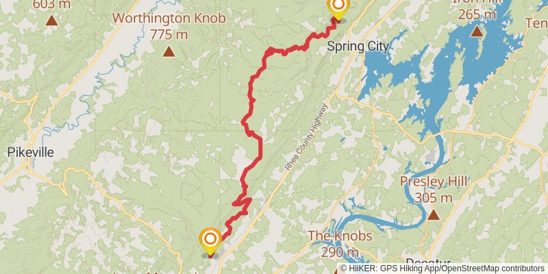 Great Eastern Trail (Incomplete) stage 55 Map