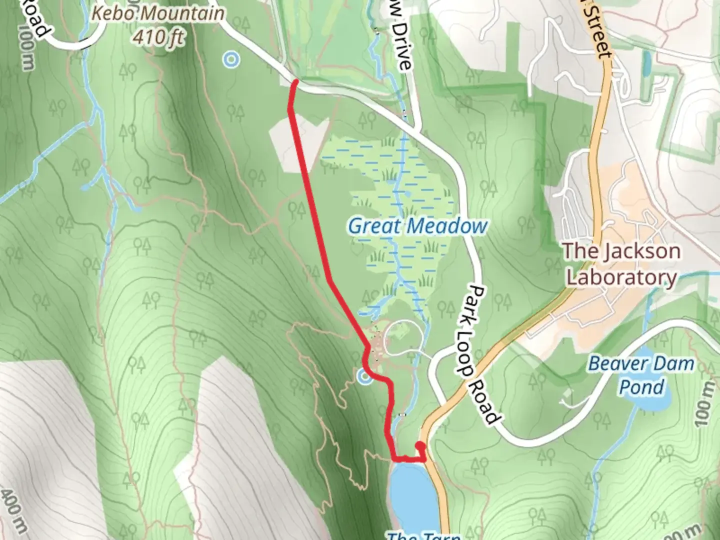 An image depicting the trail Cromwell Creek and Sieur de Monts Spring and its surrounding area.