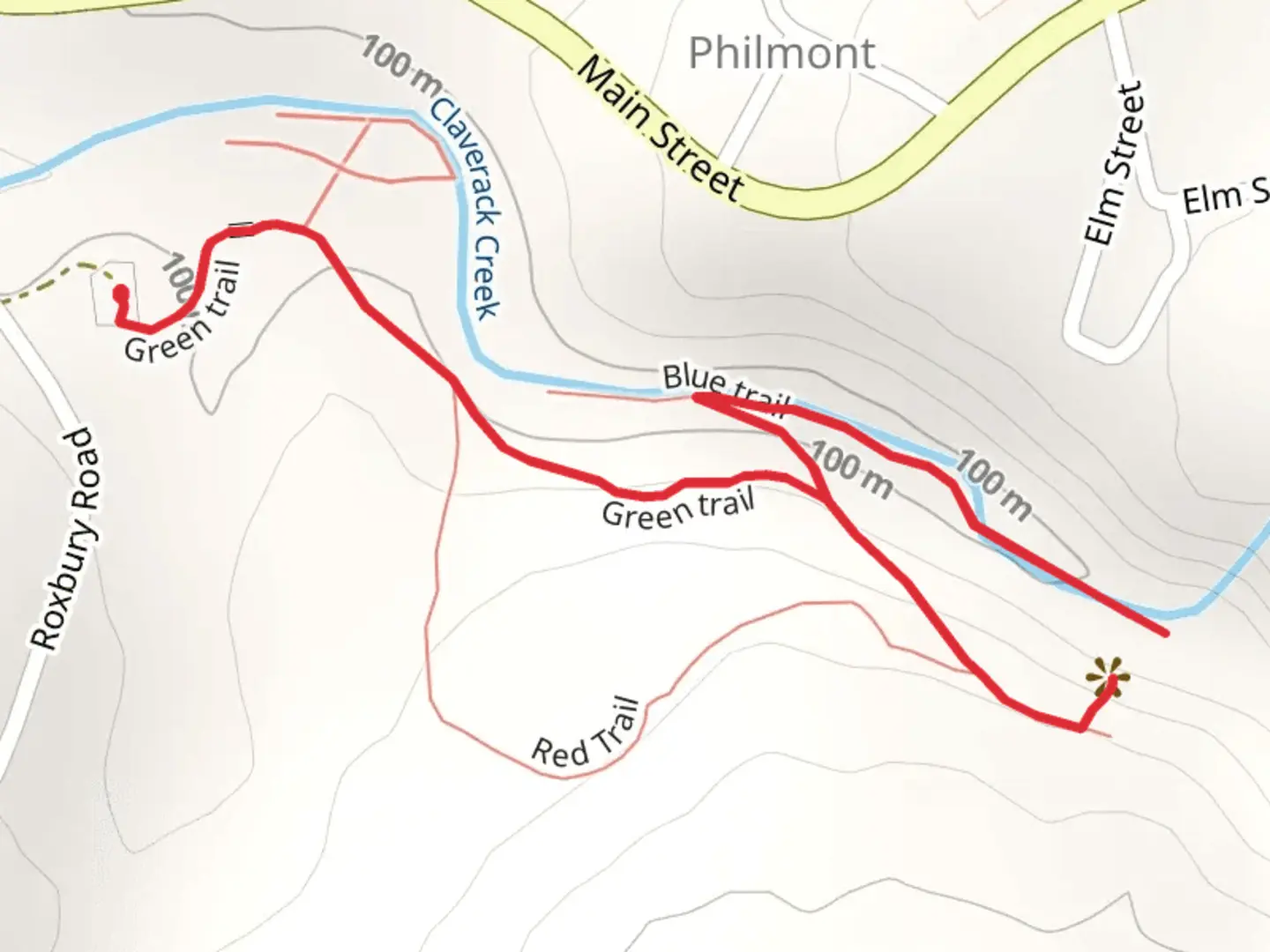 An image depicting the trail Green Trail and Blue Trail - Philmont and its surrounding area.
