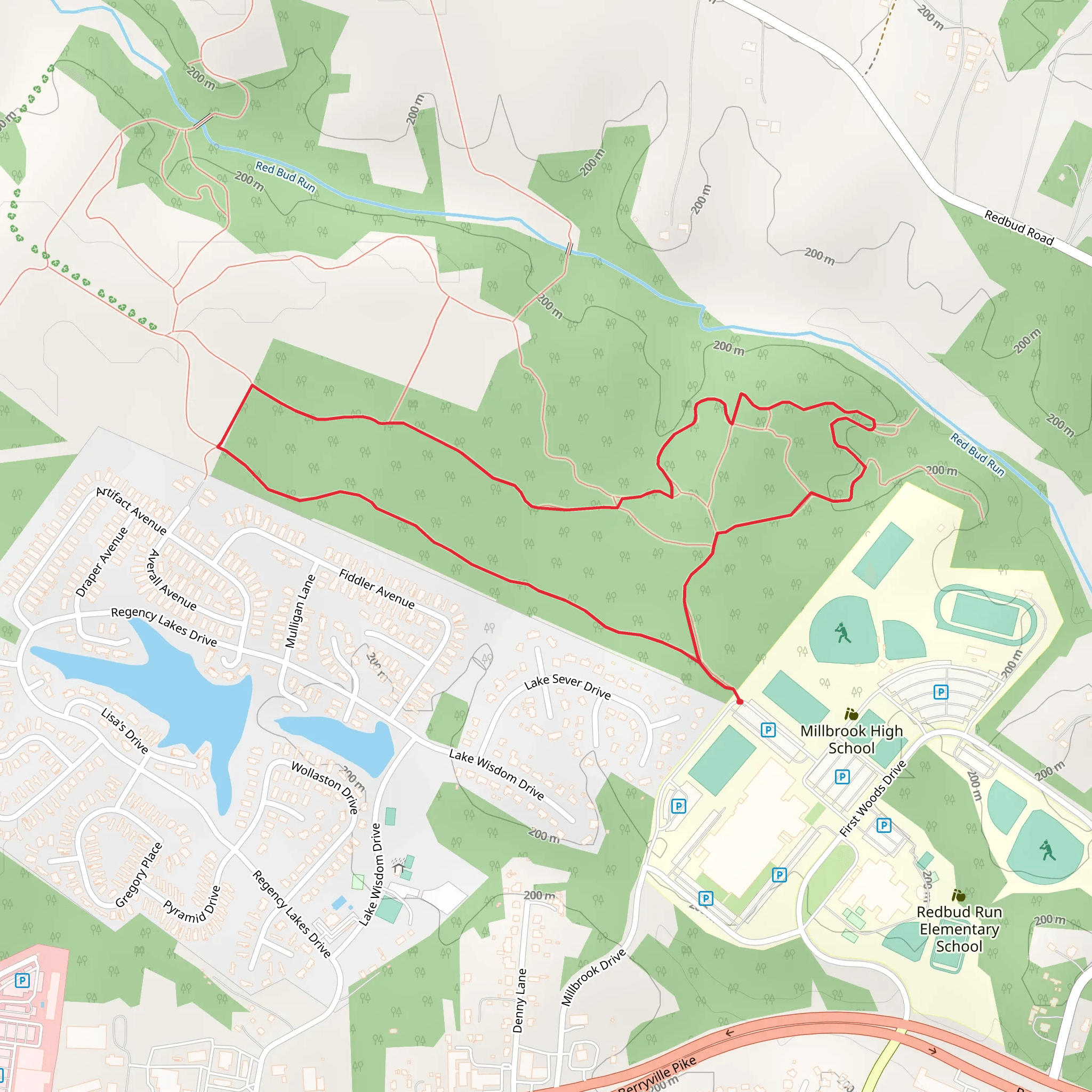 Redbud Run Loop mobile static map