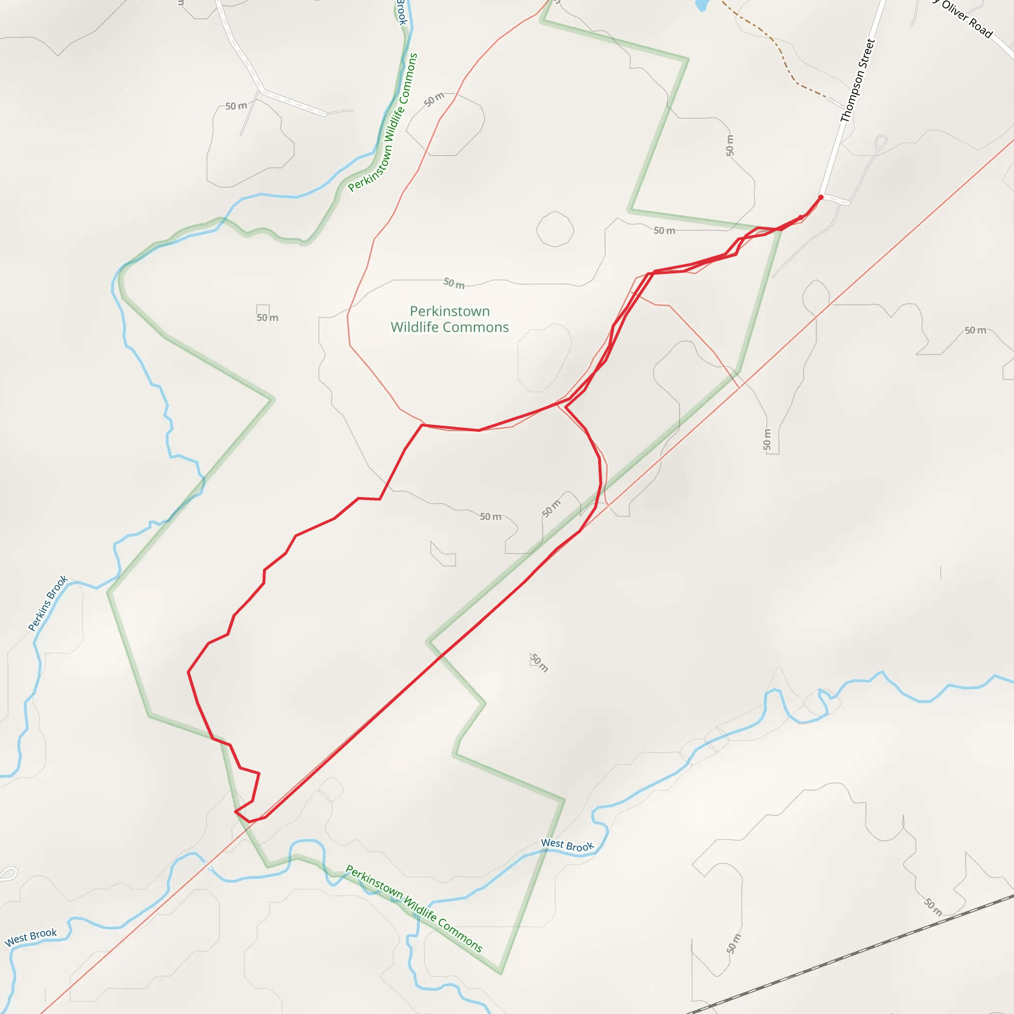Thompson Street Loop mobile static map
