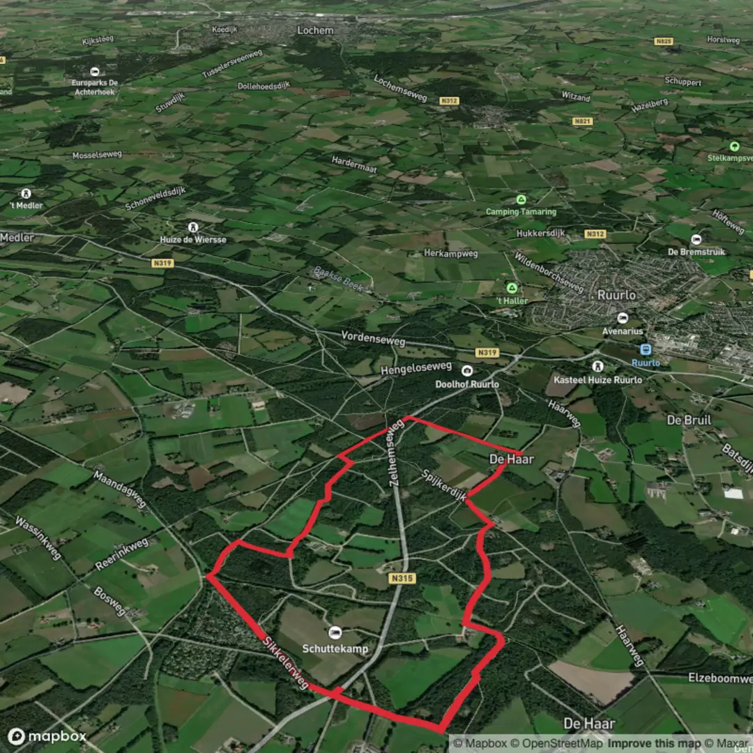 An image depicting the trail Sikkeler Route and its surrounding area.