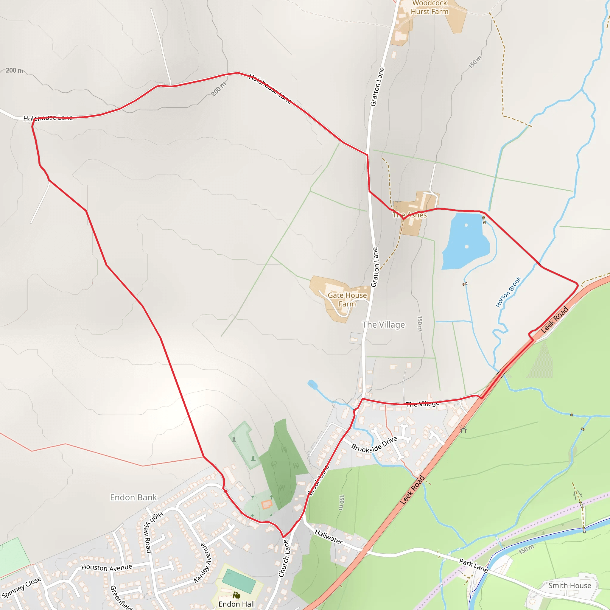 Endon Bank CIrcular Walk mobile static map