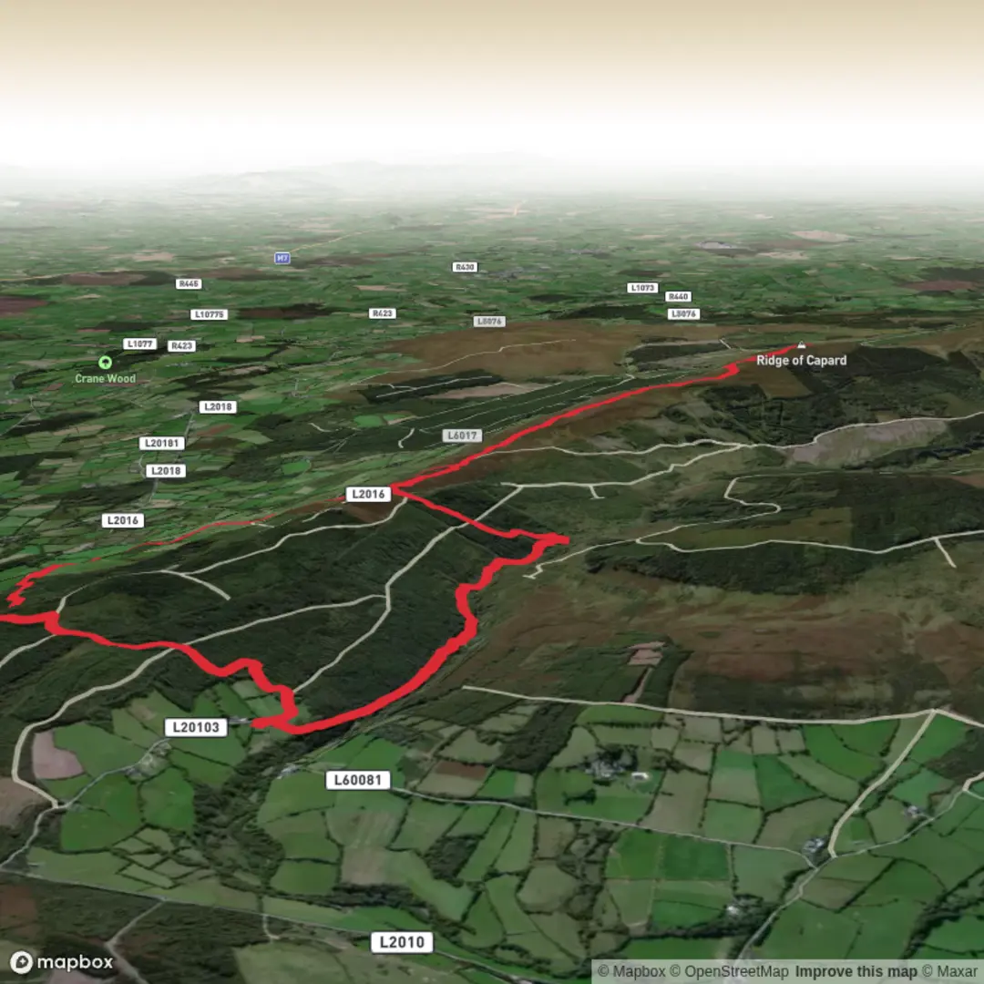 An image depicting the trail Hike from Boleybeg to Ridge of Capard and its surrounding area.