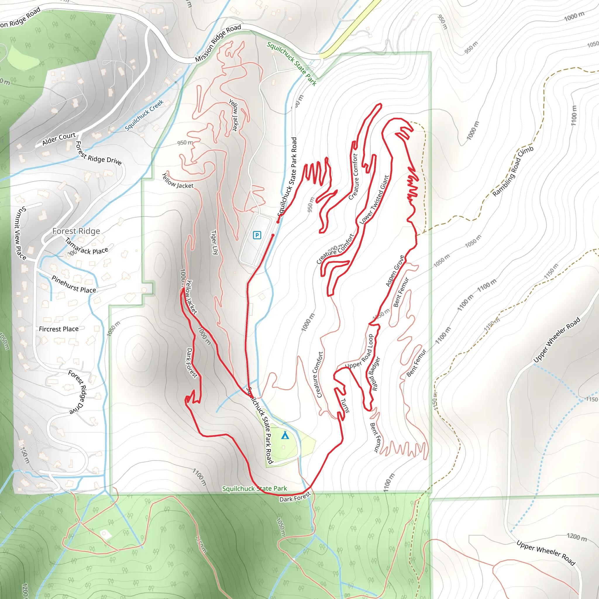 Yellow Jacket and Creature Comfort Loop mobile static map