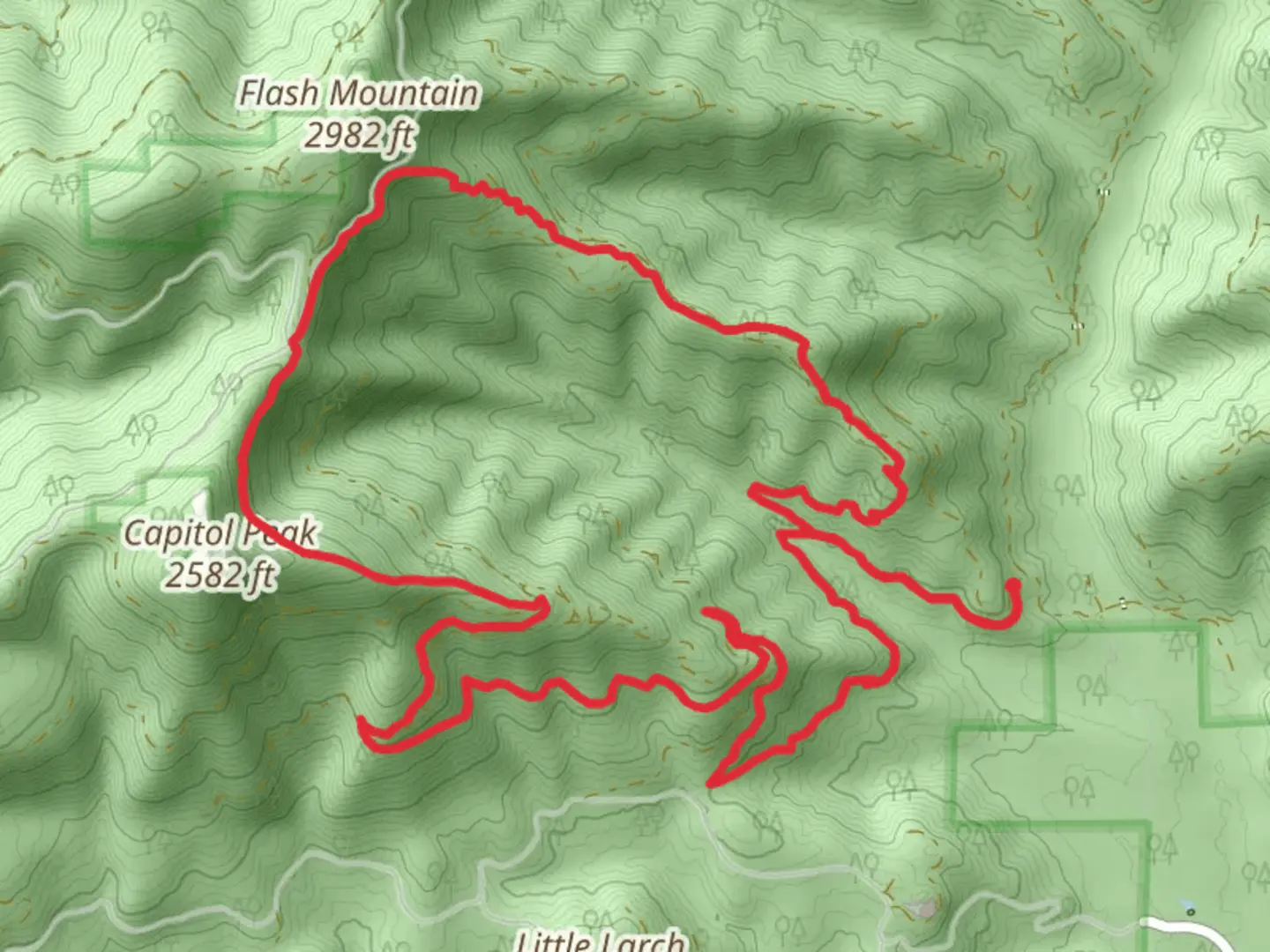 An image depicting the trail Twin Peaks, The Grunt and Waddell Basin West Loop Trail and its surrounding area.