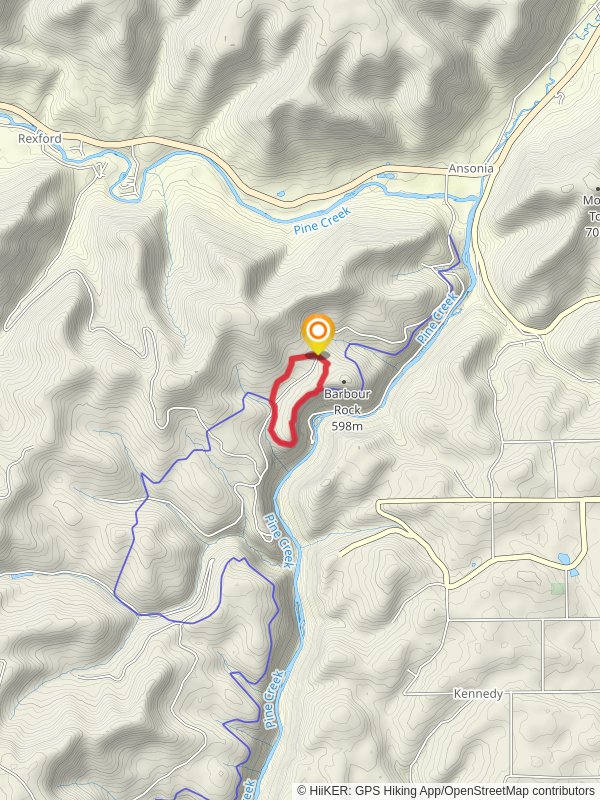 West Rim Trail and Barbour Rock Trail Loop from Colton Point Road