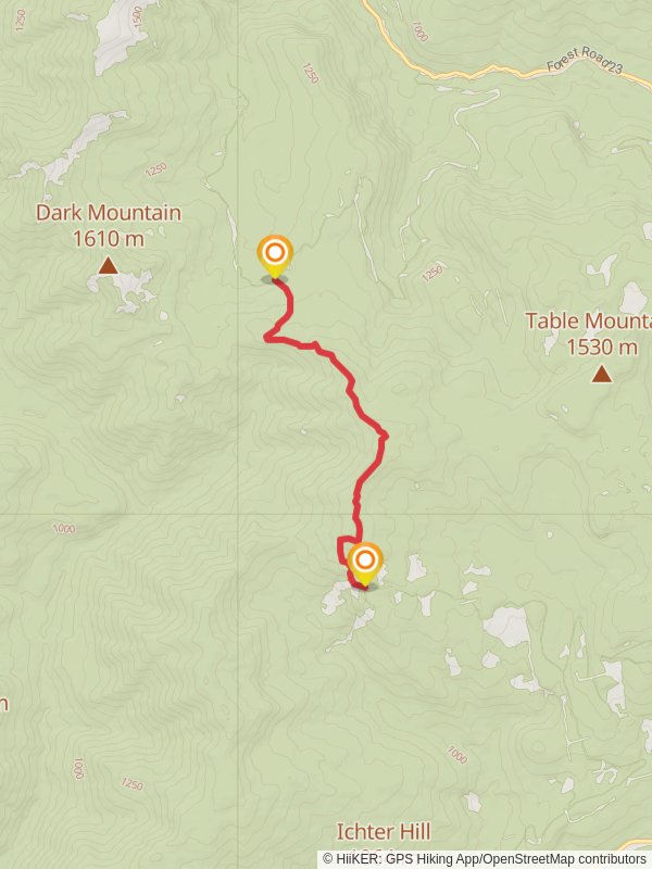 Dark Creek Trail mobile static map