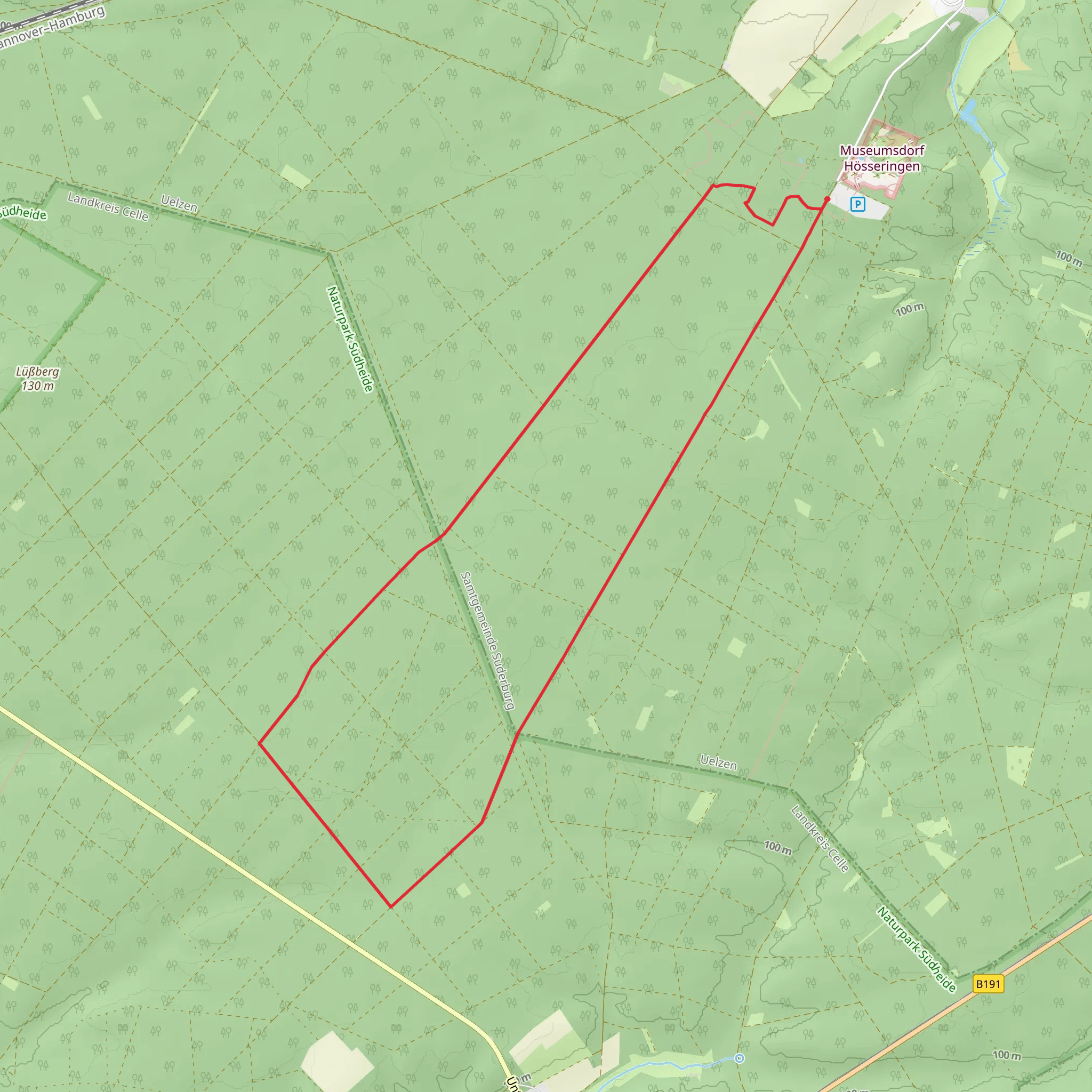 Waldgeschichtspfad Schooten and Daller Weg mobile static map