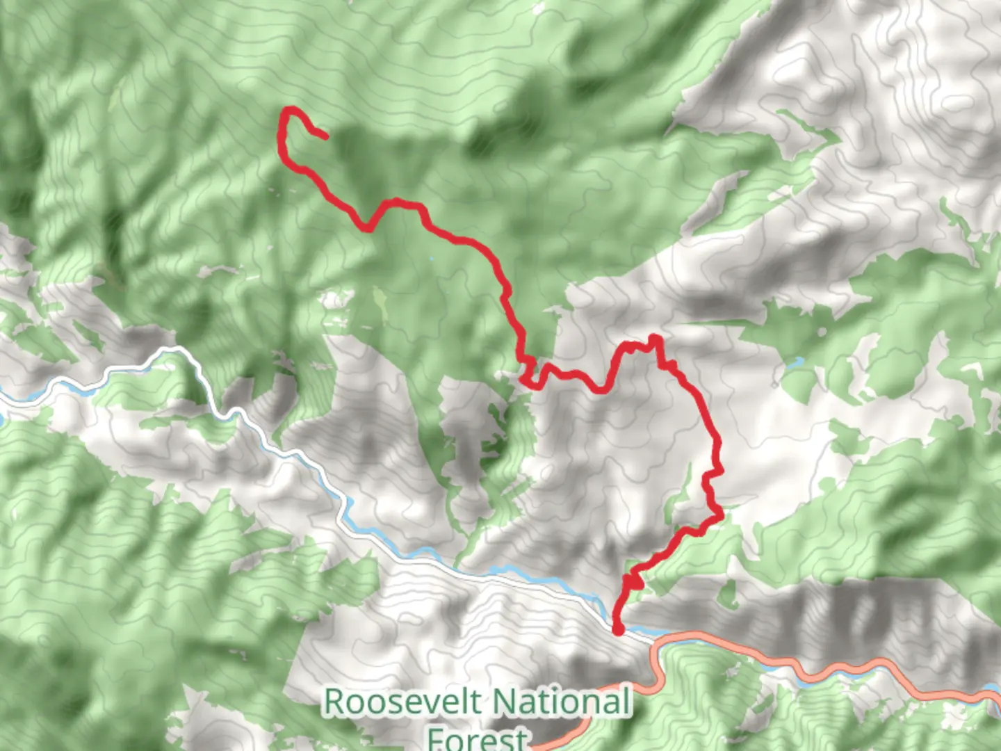 An image depicting the trail Storm Mountain Drive and its surrounding area.
