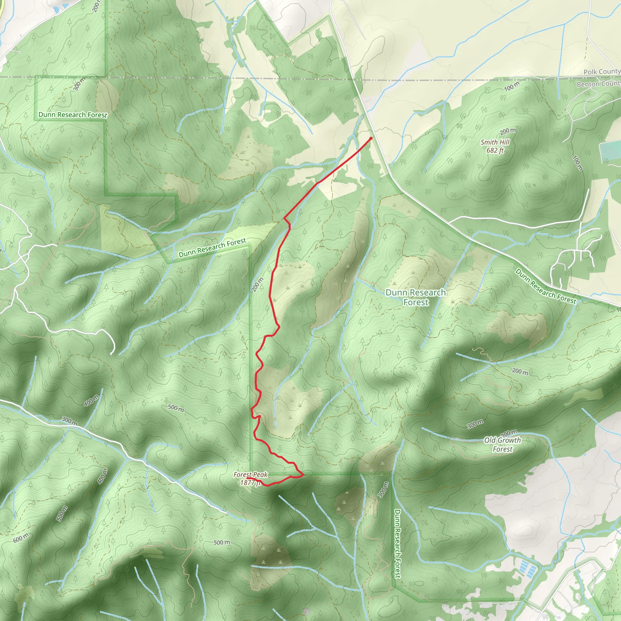 Forest Peak from Tampico Road mobile static map