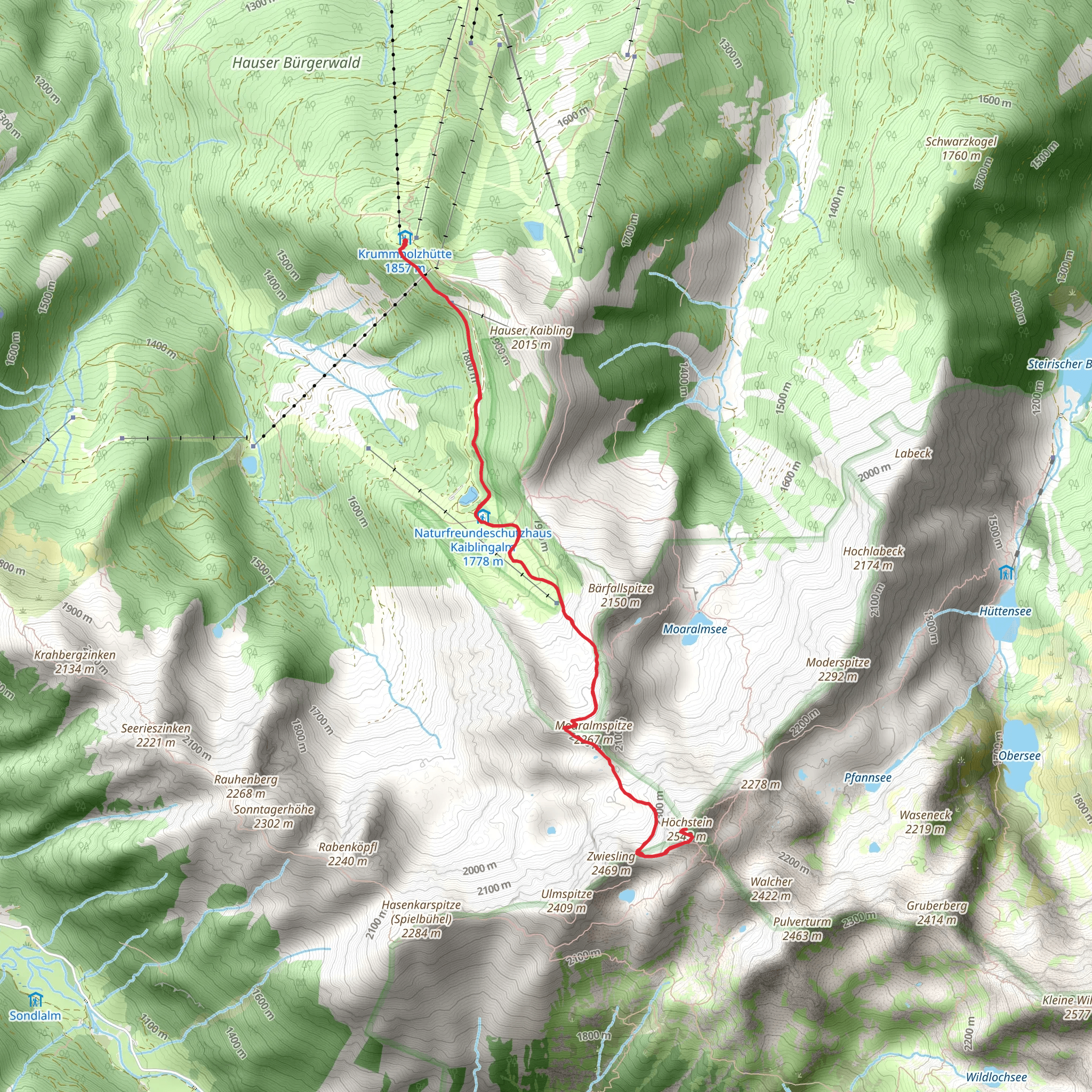 Höchstein Peak mobile static map