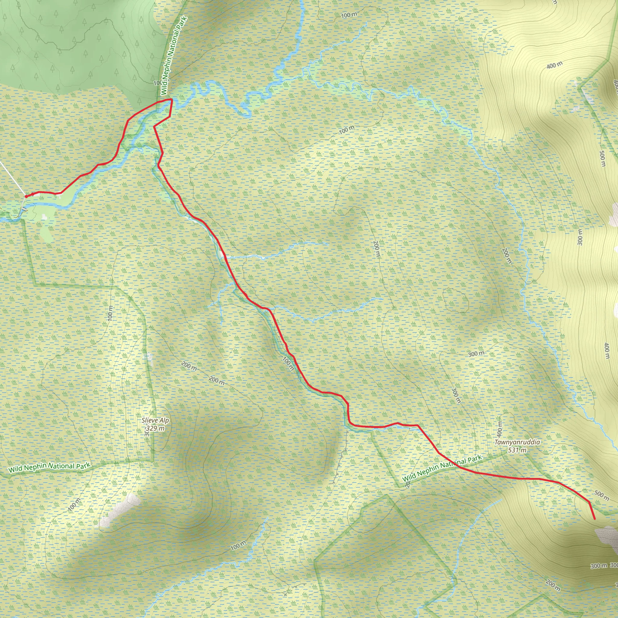 Tawnyanruddia Walk mobile static map