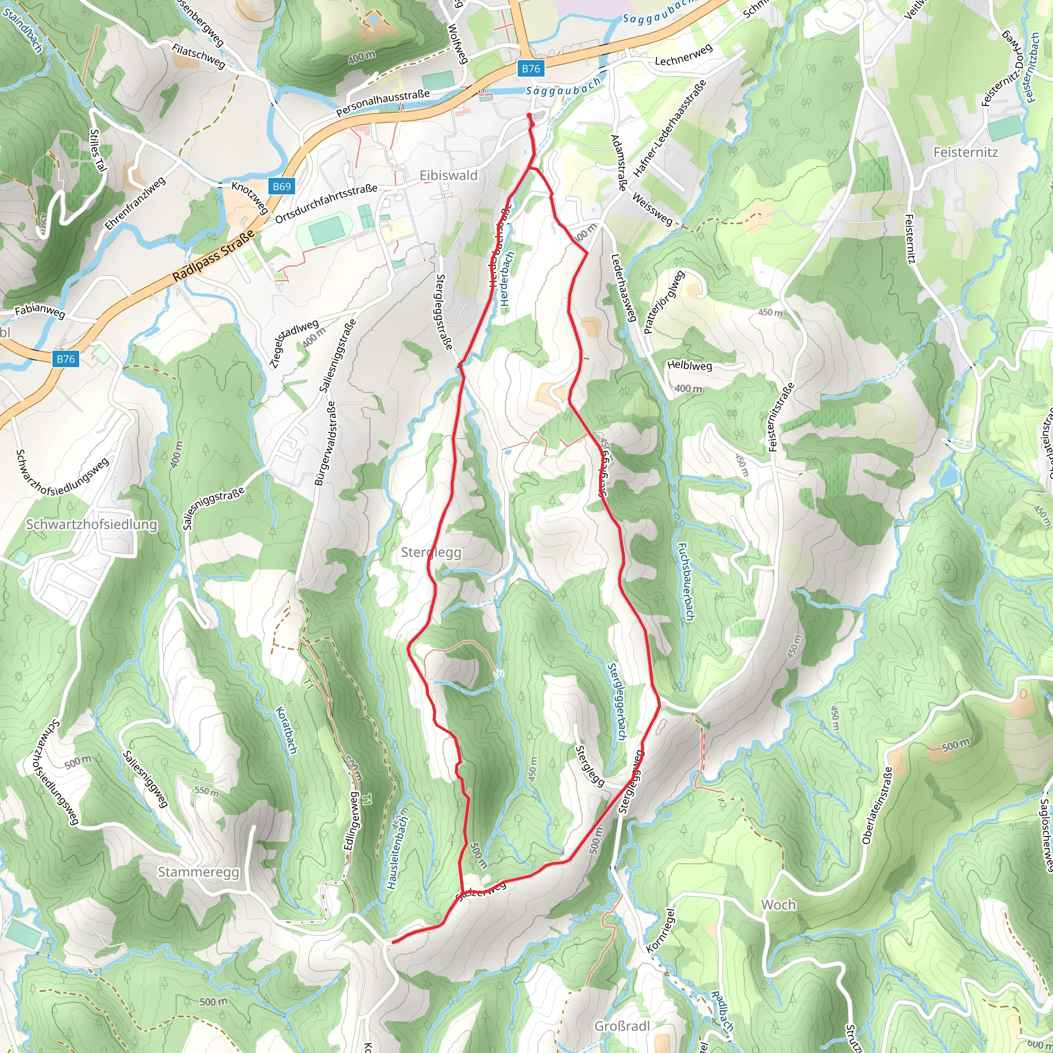 Turmbauer Plateau Loop mobile static map