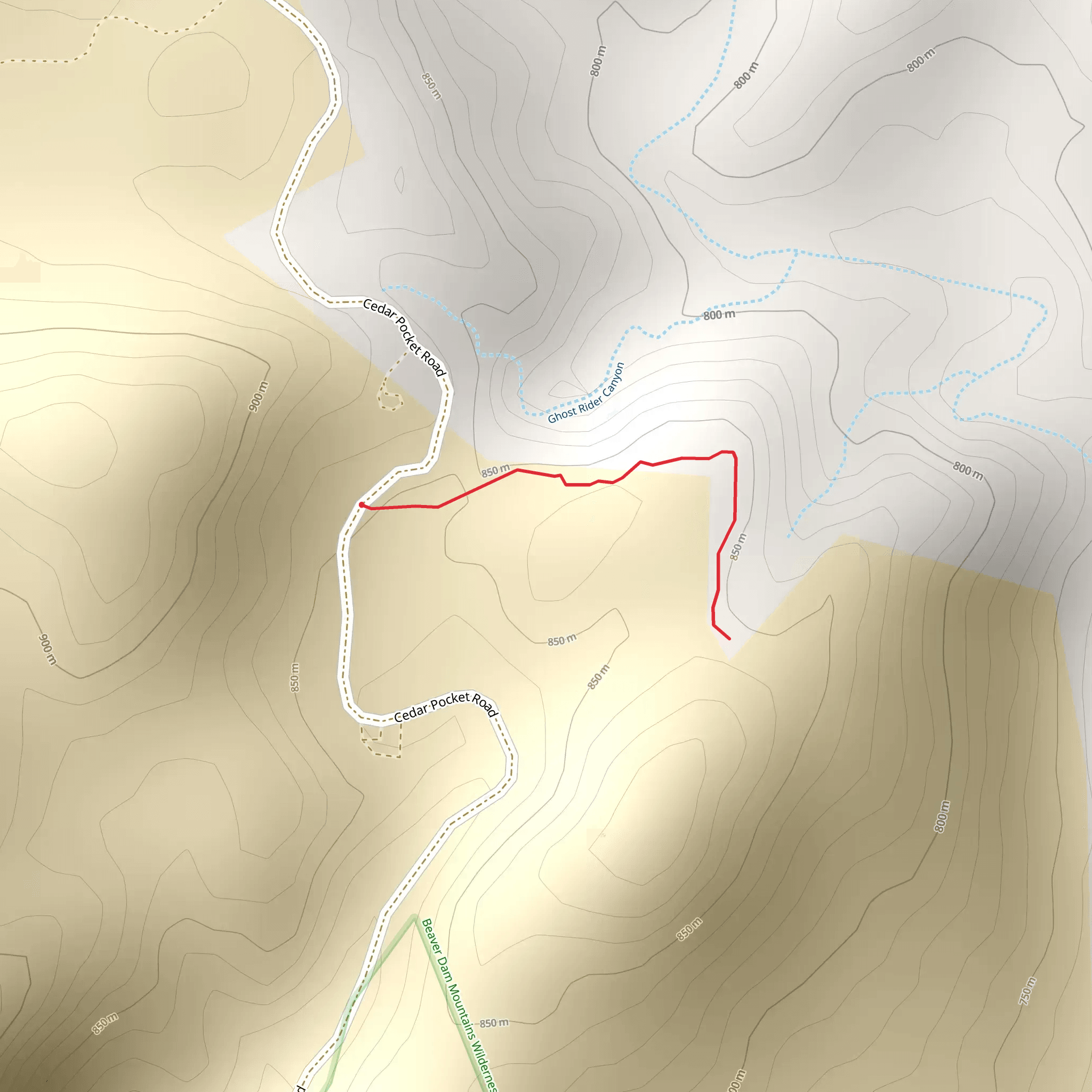 Cedar Pocket Road mobile static map