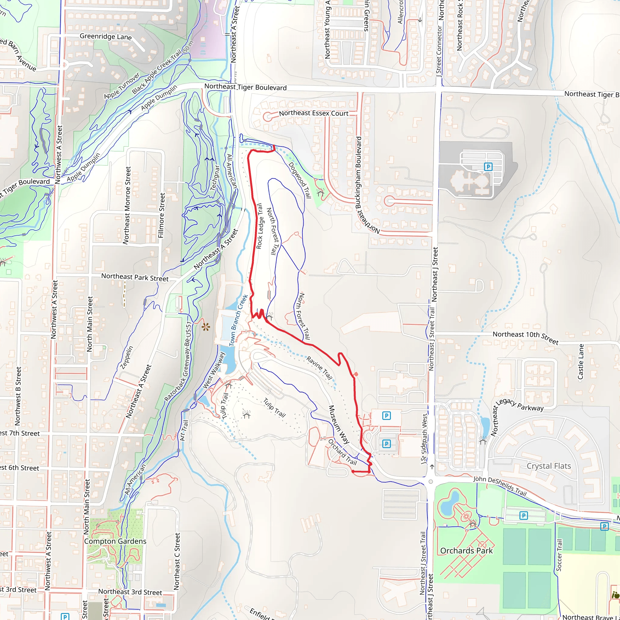 Rock Ledge Trail mobile static map