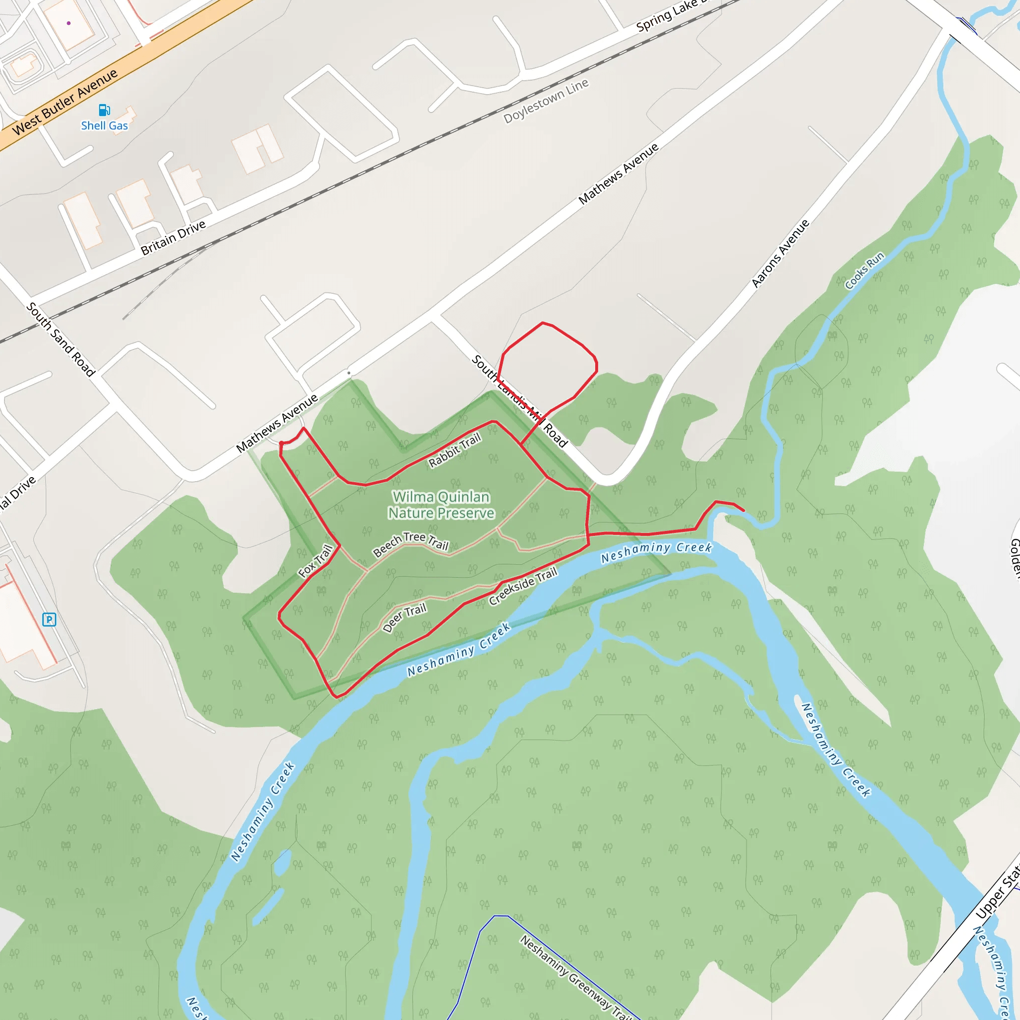 Miriam's Meadow via Fox and Rabbit Loop Trail mobile static map