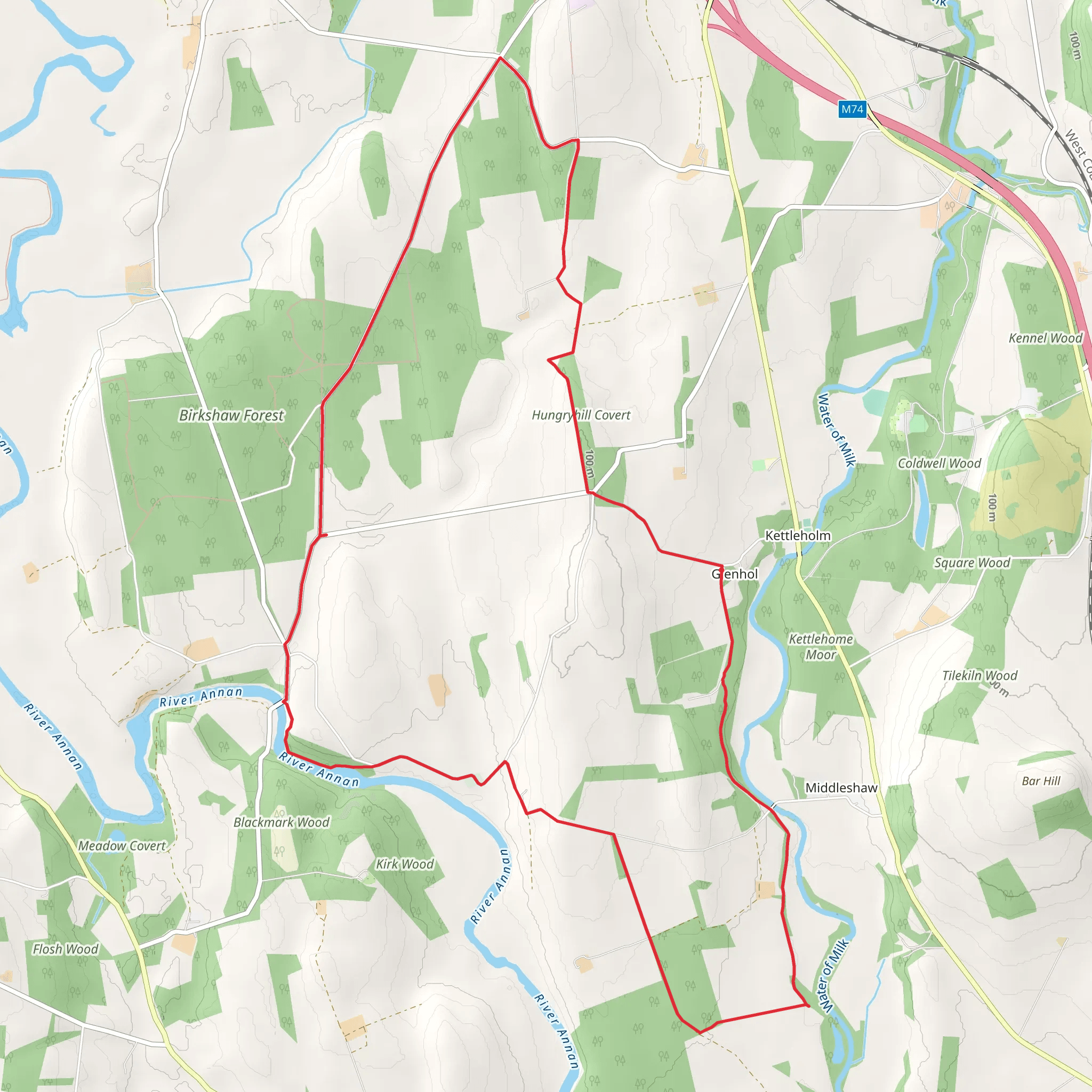 Kettleholm Circular mobile static map