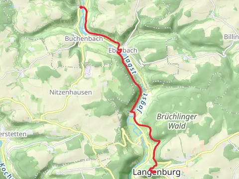 Heimhausen to Langenburg Walk via River Jagst