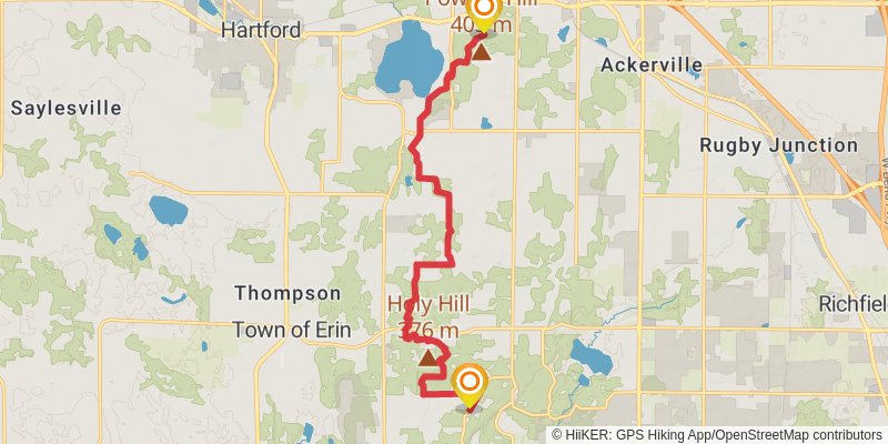 Ice Age National Scenic Trail stage 71 Map