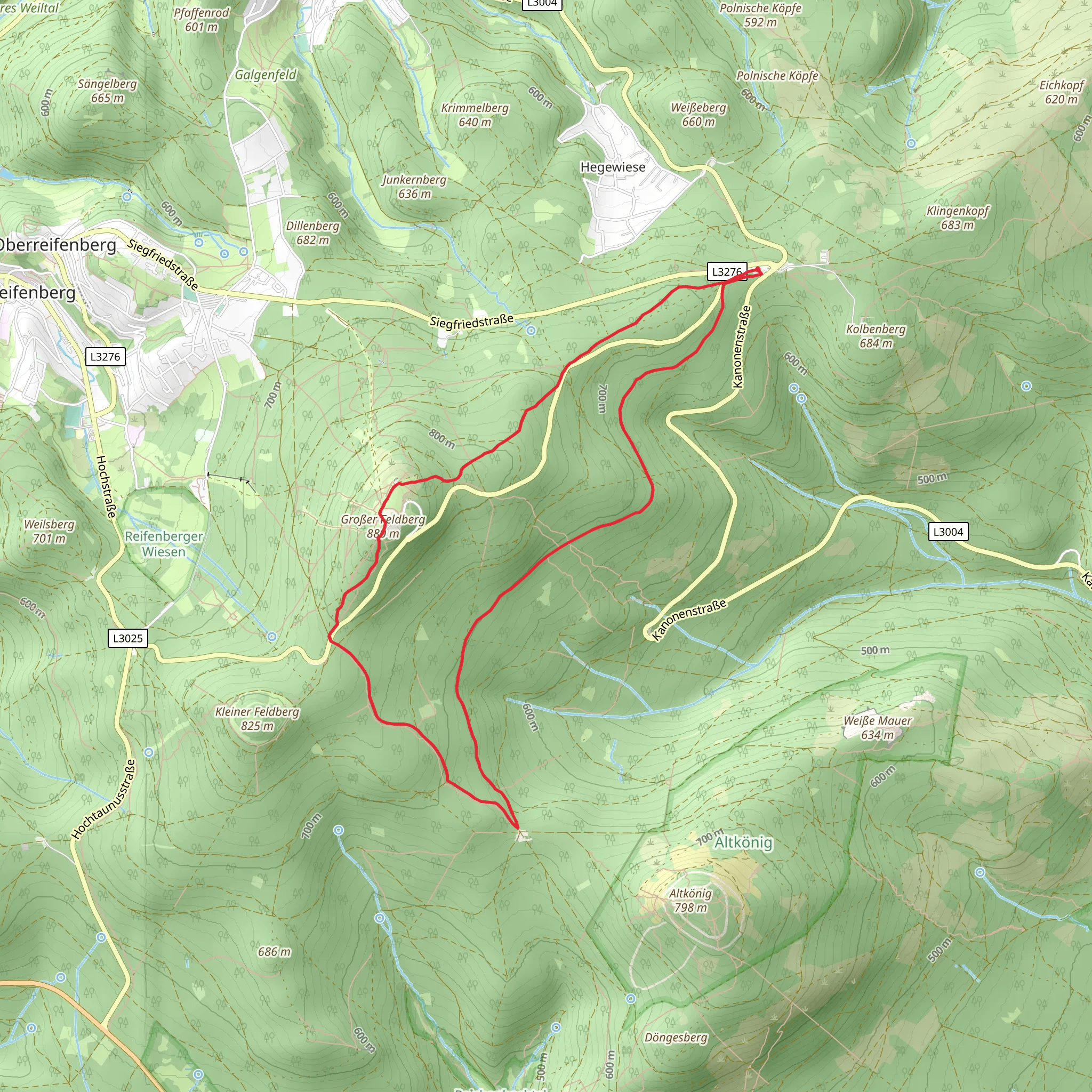 Großer Feldberg Loop mobile static map