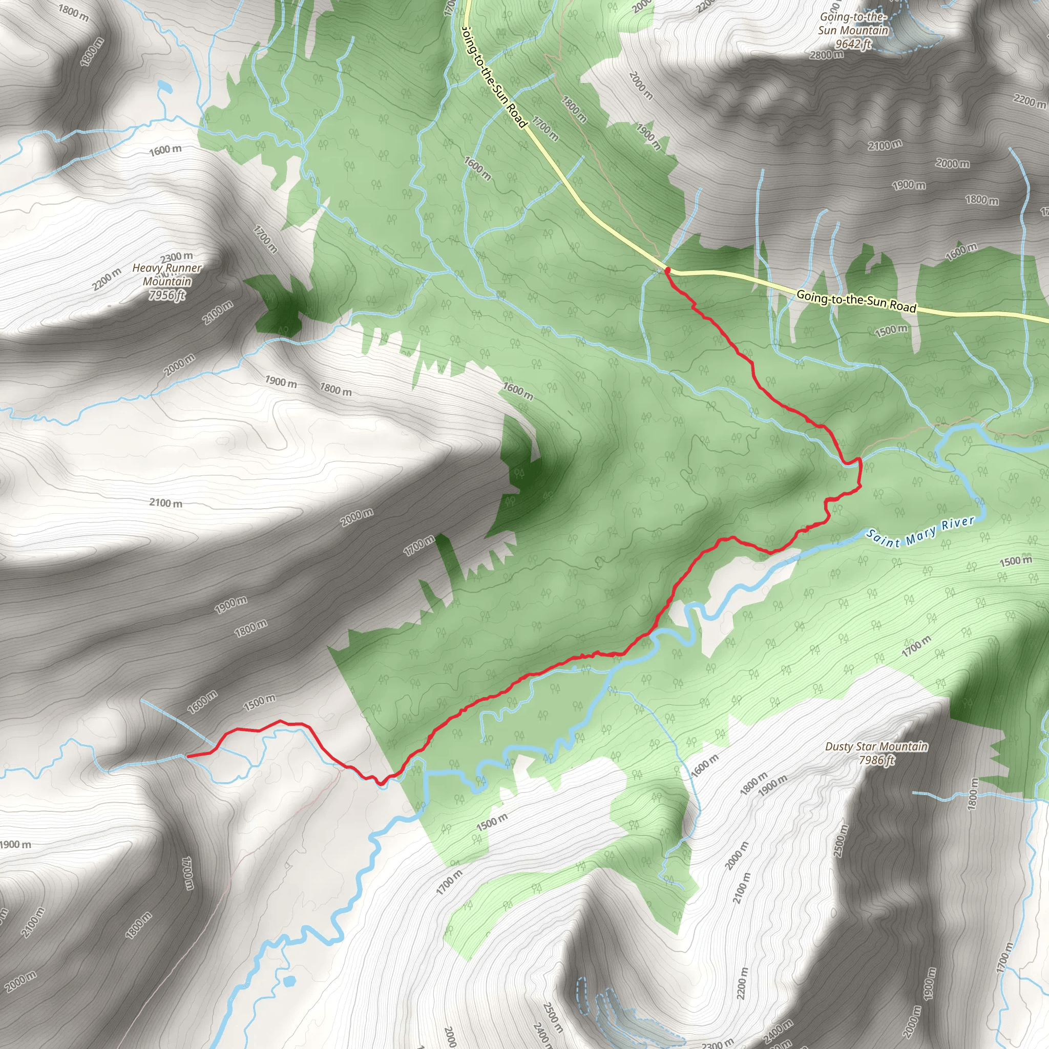 Florence Falls Trail mobile static map